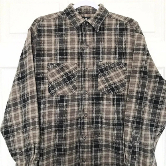 Casual Country Long Sleeve Button Down Plaid Shirt Size Large - Picture 5 of 5